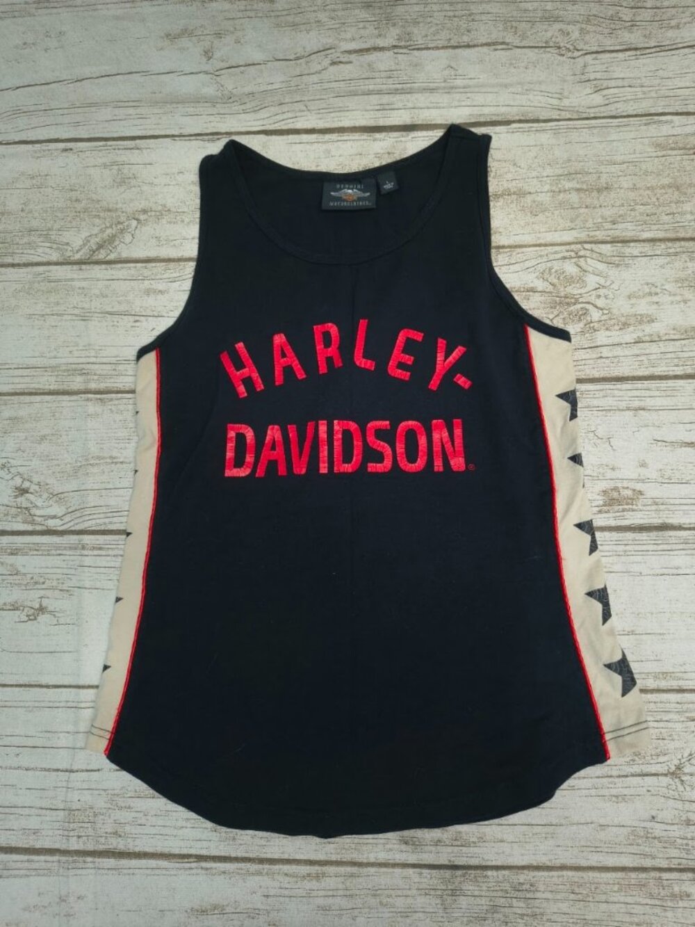 Harley-Davidson Genuine MotorClothes Black Red Star Tank Top Women Size Large